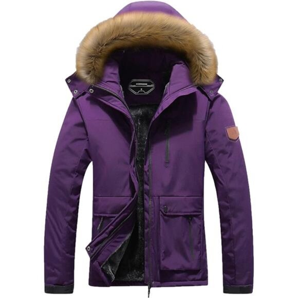 Women's Waterproof Ski Snow Jacket Winter Warm Hooded Snow Coat